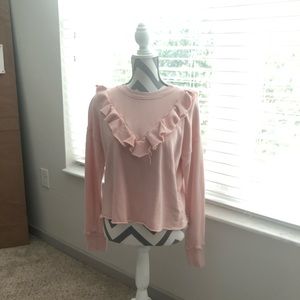 • SALE!! Free People RawHem FadedPink Sweatshirt •